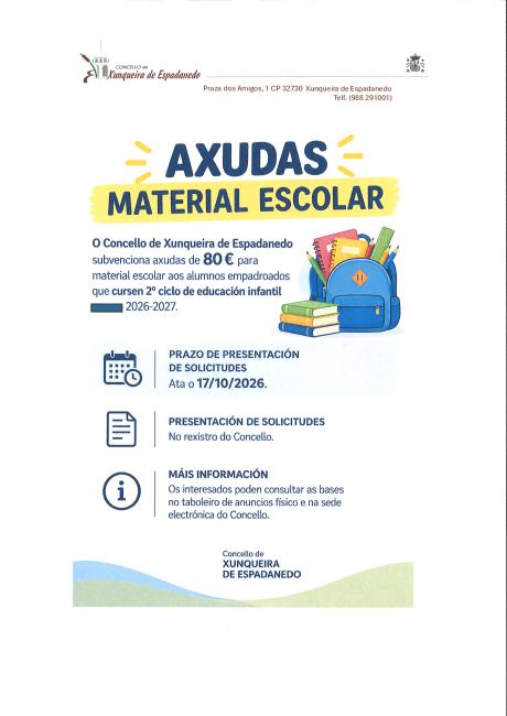 axudas material escolar